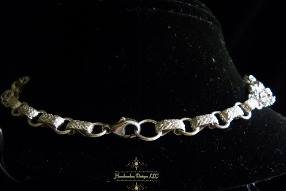 Sterling silver chainmaille statement necklace - Handmaden Designs LLC
