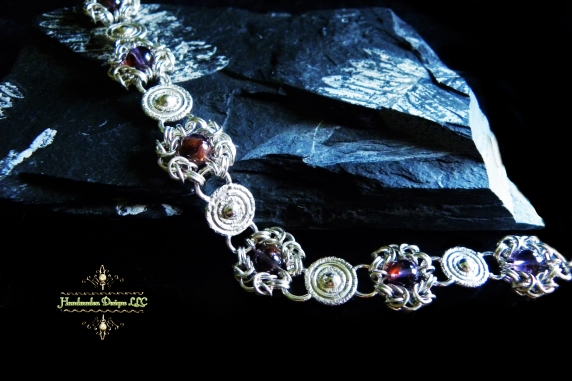 Sterling silver Melody Stone Romanov bracelet by Handmaden Designs LLC