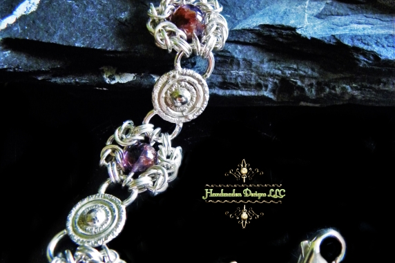 Sterling silver Melody Stone Romanov bracelet by Handmaden Designs LLC