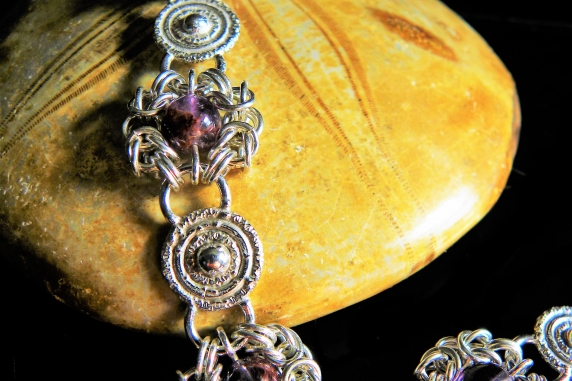 Sterling silver Melody Stone Romanov bracelet by Handmaden Designs LLC