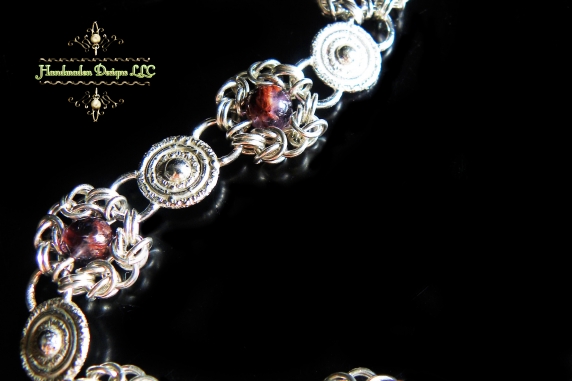 Sterling silver Melody Stone Romanov bracelet by Handmaden Designs LLC