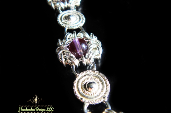 Sterling silver Melody Stone Romanov bracelet by Handmaden Designs LLC