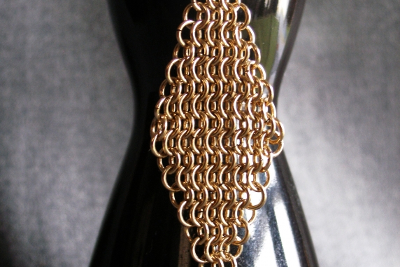 Gold-filled European 4in1 chainmaille earrings by Handmaden Designs LLC