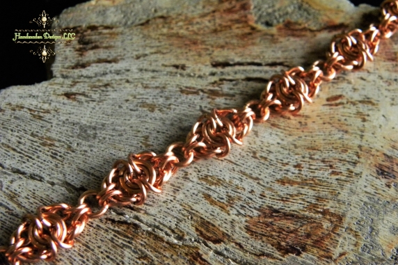 Copper Gnomish chainmaille bracelet - Handmaden Designs LLC