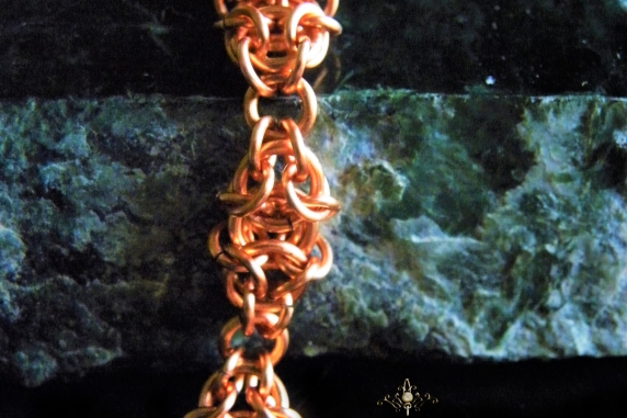 Copper Gnomish chainmaille bracelet - Handmaden Designs LLC