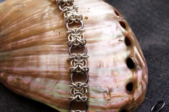 Sterling silver and tantalum Orc Weave bracelet