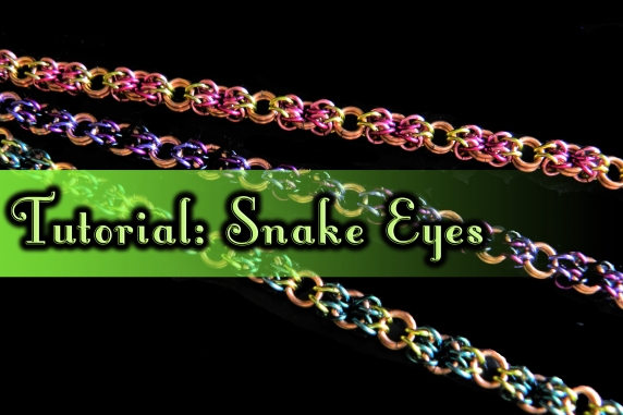 Snake Eyes chainmaille weave tutorial by Handmaden Designs LLC