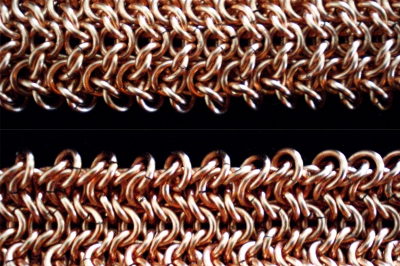 Copper Ilkorin Sheet chainmaille bracelet