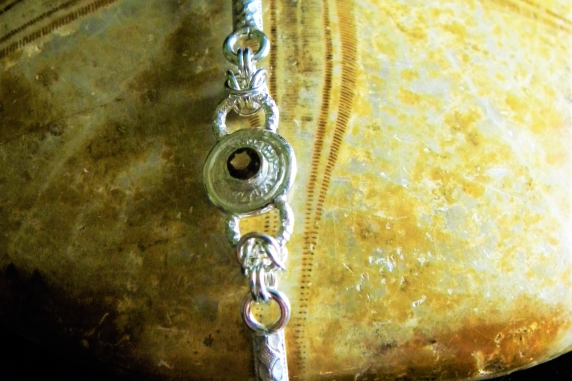 Sterling silver and Smokey Quartz Victorian style bracelet by Handmaden Designs