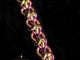 Copper and green & purple 4 Winds chainmaille bracelet - Handmaden Designs LLC