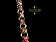 Copper and green & magenta 4 Winds chainmaille bracelet - Handmaden Designs LLC
