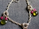 Sterling silver, Dragondust, Topaz, & Chalcedony anklet by Handmaden Designs LLC