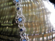 Sterling silver Romanov chainmaille bracelet with Kyanite