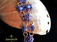 Iolite and Kyanite Anastasia design chainmaille bracelet - Handmaden Designs LLC