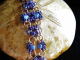 Iolite and Kyanite Anastasia design chainmaille bracelet - Handmaden Designs LLC