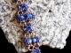 Iolite and Kyanite Anastasia design chainmaille bracelet - Handmaden Designs LLC