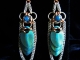 Egyptian Revival chainmaille scalemaille earrings by Handmaden Designs LLC