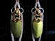 Egyptian Revival chainmaille scalemaille earrings by Handmaden Designs LLC
