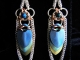 Egyptian Revival chainmaille scalemaille earrings by Handmaden Designs LLC