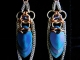 Egyptian Revival chainmaille scalemaille earrings by Handmaden Designs LLC