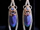 Aziza - Handmaden Designs LLC Egyptian Revival chainmaille scalemaille earrings by Handmaden Designs LLC
