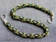 Byzantine (Anklet) - Handmaden Designs LLC Sterling silver, lime green, and teal Byzantine anklet by Handmaden Designs LLC