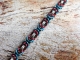 Sterling silver patriotic chainmaille anklet by Handmaden Designs LLC