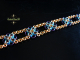 Annora - Handmaden Designs LLC Copper and enameled copper Celtic Flower chainmaille bracelet