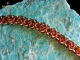 Copper and enameled copper Chelydra chainmaille bracelet - Handmaden Designs LLC