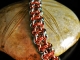 Copper and enameled copper Chelydra chainmaille bracelet - Handmaden Designs LLC