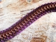 Copper, purple, and brown Crotalus chainmaille bracelet by Handmaden Designs LLC