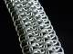 Sterling silver Crotalus Sheet chainmaille bracelet by Handmaden Designs LLC