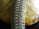 Sterling silver Crotalus Sheet chainmaille bracelet by Handmaden Designs LLC