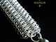 Sterling silver Crotalus Sheet chainmaille bracelet by Handmaden Designs LLC