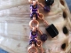 Copper, black, and purple Segmented Byzantine anklet by Handmaden Designs LLC