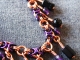 Copper, black, and purple Segmented Byzantine anklet by Handmaden Designs LLC