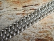 Dragonscale Bias Bracelet ~ Handmaden Designs LLC Sterling Silver Dragonscale Bias Chainmaille Bracelet