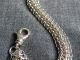 Dragonscale Bias Bracelet ~ Handmaden Designs LLC Sterling Silver Dragonscale Bias Chainmaille Bracelet