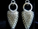 Dragonwings - Handmaden Designs LLC Sterling silver Dragonscale wing earrings with Black Spinel