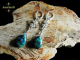 Sterling silver Chrysocolla Half Byzantine chainmaille/silversmithing earrings