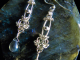 Streling silver Labradorite Edwardian style chainmaille/silversmithing earrings