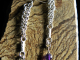 Sterling silver Amethyst Edwardian style chainmaille/silversmithing earrings