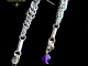 Sterling silver Amethyst Edwardian style chainmaille/silversmithing earrings