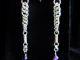 Sterling silver Amethyst Edwardian style chainmaille/silversmithing earrings