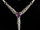 Sterling Silver Amethyst and chainmaille/silversmithing hybrid necklace