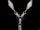 Elverretta - Handmaden Designs  LLC Sterling silver, Quartz, & Black Onyx Art Deco inspired chainmaille necklace