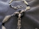 Elverretta - Handmaden Designs  LLC Sterling silver, Quartz, & Black Onyx Art Deco inspired chainmaille necklace