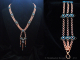 Gabriella - Handmaden Designs LLC Copper, enameled copper, and freshwater pearl Art Nouveau inspired chainmail set