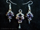 Gothic Noirin - Handmaden Designs LLC Sterling silver, copper, black and lavendar chainmaille pendant/earring set