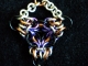 Gothic Noirin - Handmaden Designs LLC Sterling silver, copper, black and lavendar chainmaille pendant/earring set